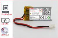 Lithium-Ion Polymer 3,7V Akku - Stecker: JST-PH 2.0