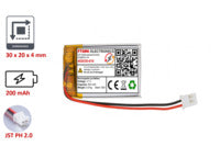 Lithium-Ion Polymer 3,7V Akku - Stecker: JST-PH 2.0