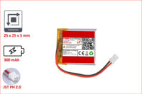 Lithium-Ion Polymer 3,7V Akku - Stecker: JST-PH 2.0
