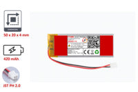 Lithium-Ion Polymer 3,7V Akku - Stecker: JST-PH 2.0