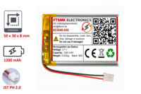 Lithium-Ion Polymer 3,7V Akku - Stecker: JST-PH 2.0