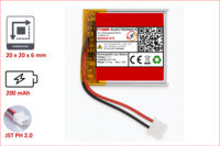 Lithium-Ion Polymer 3,7V Akku - Stecker: JST-PH 2.0