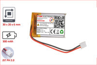 Lithium-Ion Polymer 3,7V Akku - Stecker: JST-PH 2.0