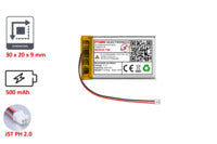 Lithium-Ion Polymer 3,7V Akku - Stecker: JST-PH 2.0