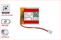 Lithium-Ion Polymer 3,7V Akku - Stecker: JST-PH 2.0