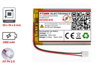 Lithium-Ion Polymer 3,7V Akku - Stecker: JST-PH 2.0