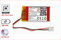 Lithium-Ion Polymer 3,7V Akku - Stecker: JST-PH 2.0