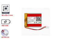 Lithium-Ion Polymer 3,7V Akku - Stecker: JST-PH 2.0